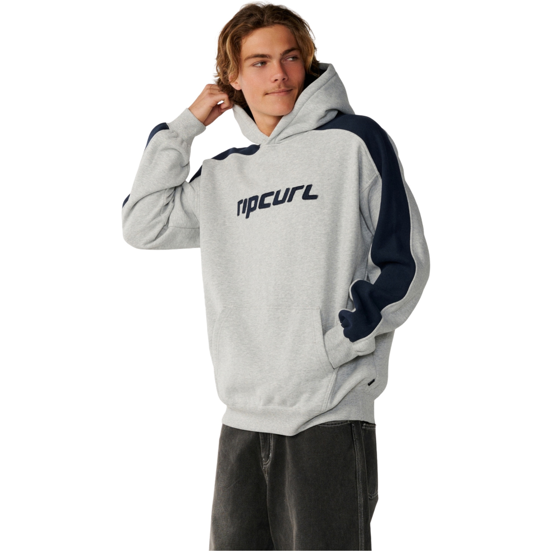 2026 Rip Curl Mens Archive Panel Hoodie 0CHMFL - Grey Marle